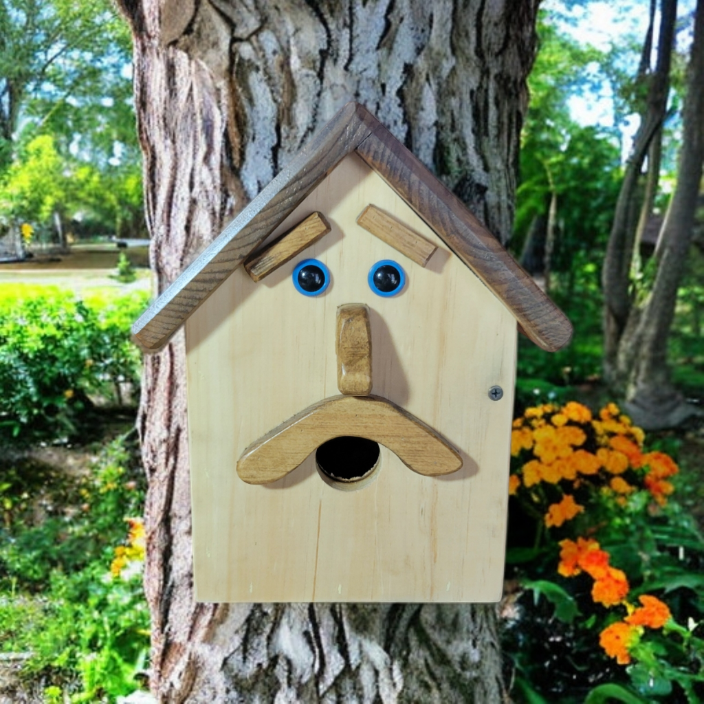 Old Man Face Birdhouse