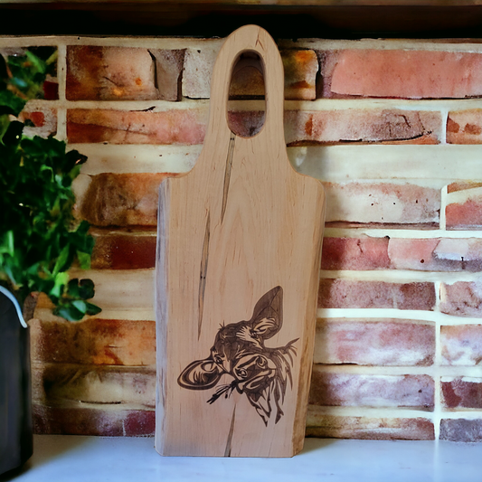 Cow engraved cutting board