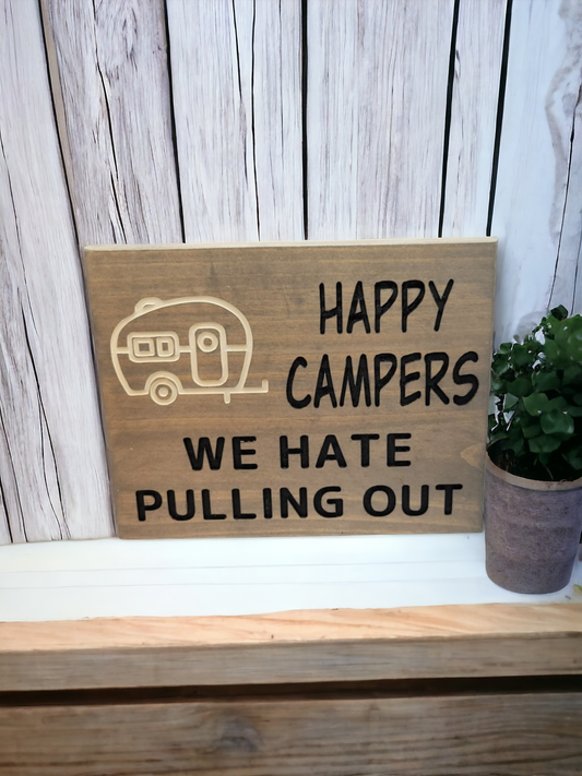 Funny camping sign