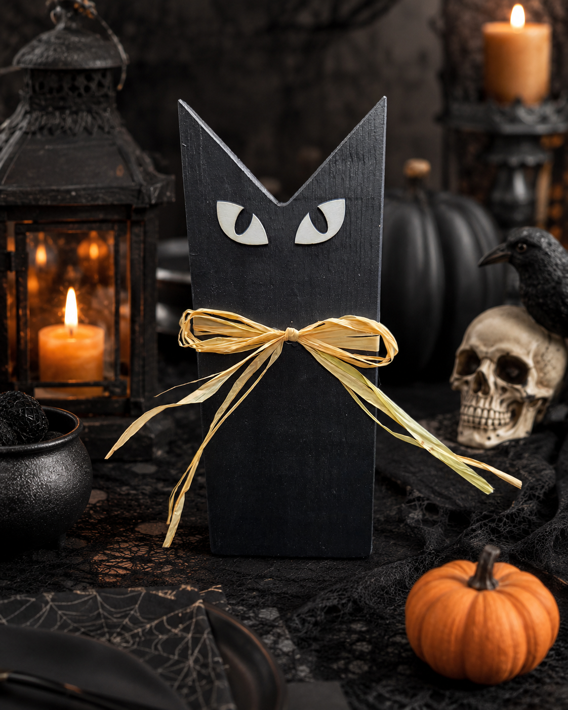 Black Cat Shelf Sitter