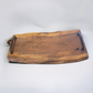 Rustic Walnut serving board with handles