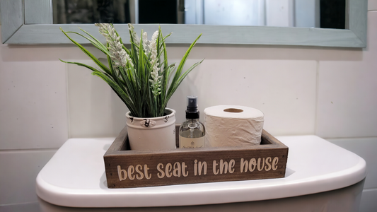 Toilet Tank organizer with funny sayings